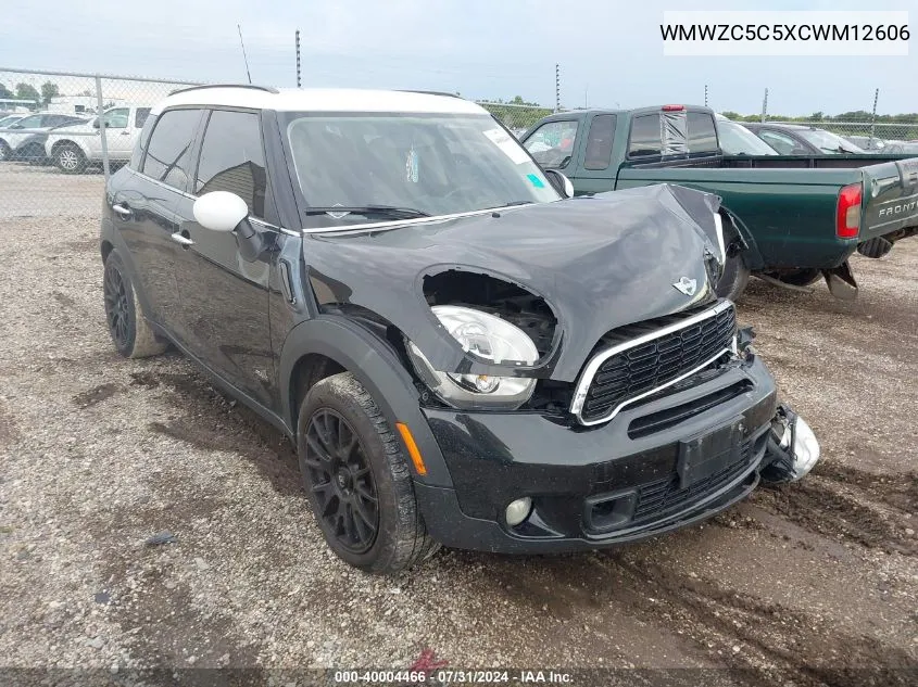 2012 Mini Cooper S Countryman VIN: WMWZC5C5XCWM12606 Lot: 40004466