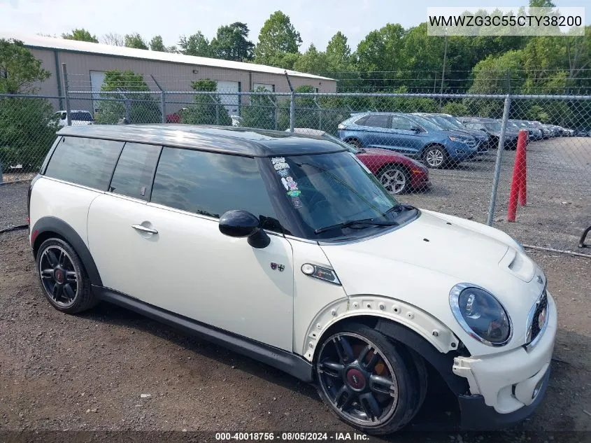 2012 Mini Cooper S Clubman VIN: WMWZG3C55CTY38200 Lot: 40018756