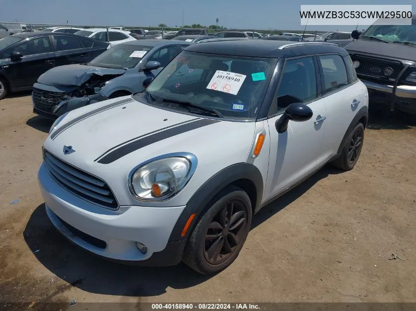 2012 Mini Cooper Countryman VIN: WMWZB3C53CWM29500 Lot: 40158940