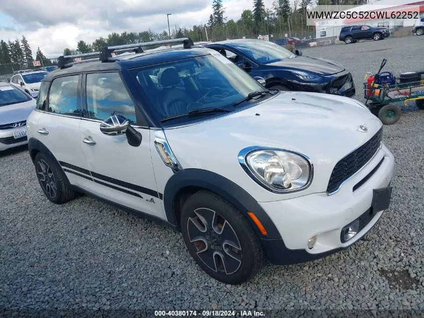 2012 Mini Cooper S Countryman VIN: WMWZC5C52CWL62252 Lot: 40380174