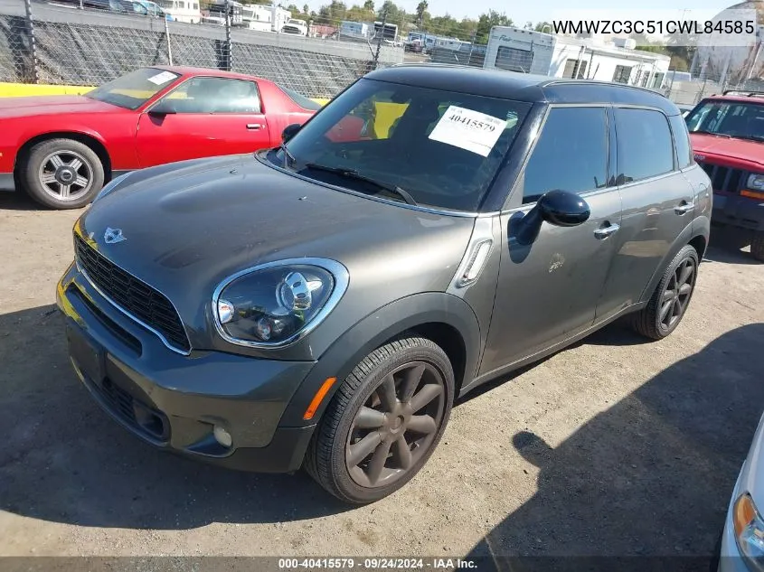 2012 Mini Cooper Countryman S VIN: WMWZC3C51CWL84585 Lot: 40415579