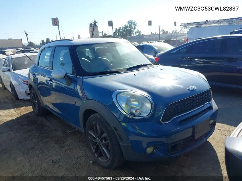 2012 Mini Cooper Countryman S VIN: WMWZC3C53CWL82837 Lot: 40457563