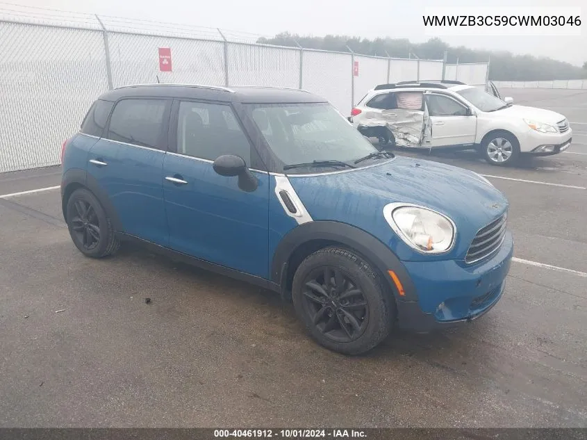 2012 Mini Cooper Countryman VIN: WMWZB3C59CWM03046 Lot: 40461912