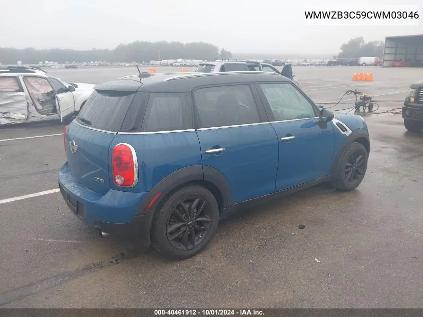 2012 Mini Cooper Countryman VIN: WMWZB3C59CWM03046 Lot: 40461912