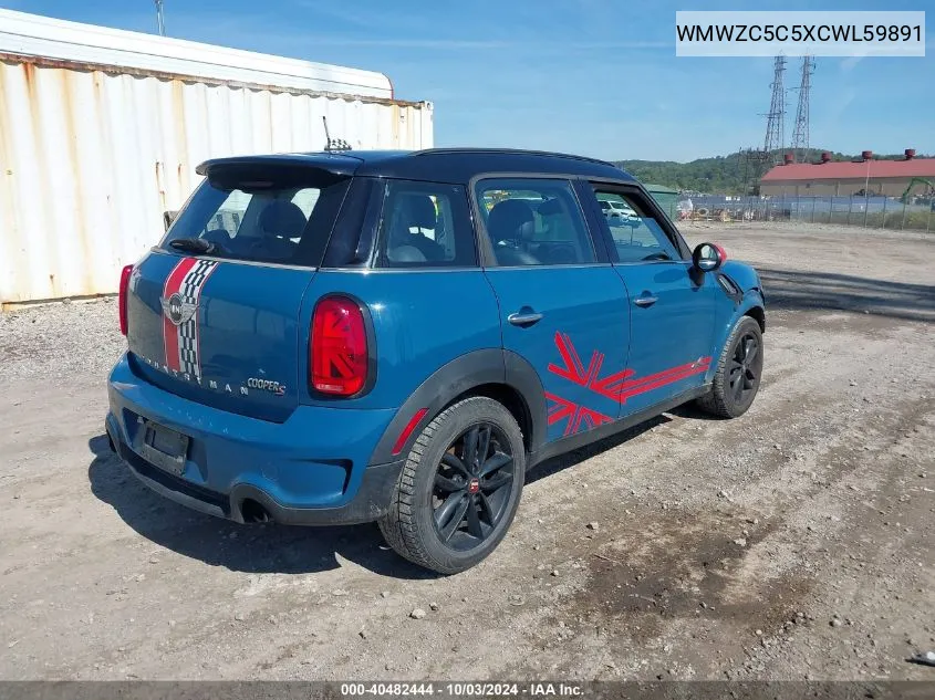 2012 Mini Cooper S Countryman VIN: WMWZC5C5XCWL59891 Lot: 40482444