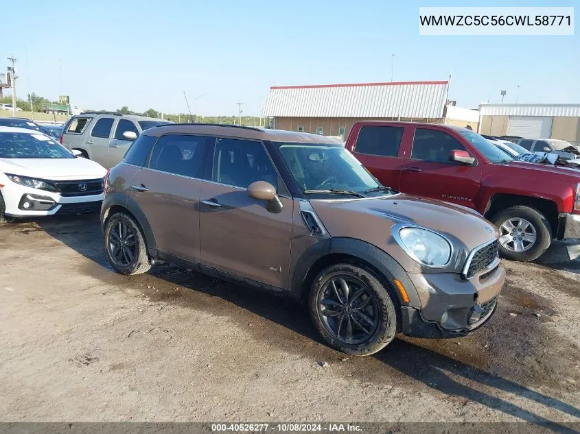 2012 Mini Cooper S Countryman VIN: WMWZC5C56CWL58771 Lot: 40526277