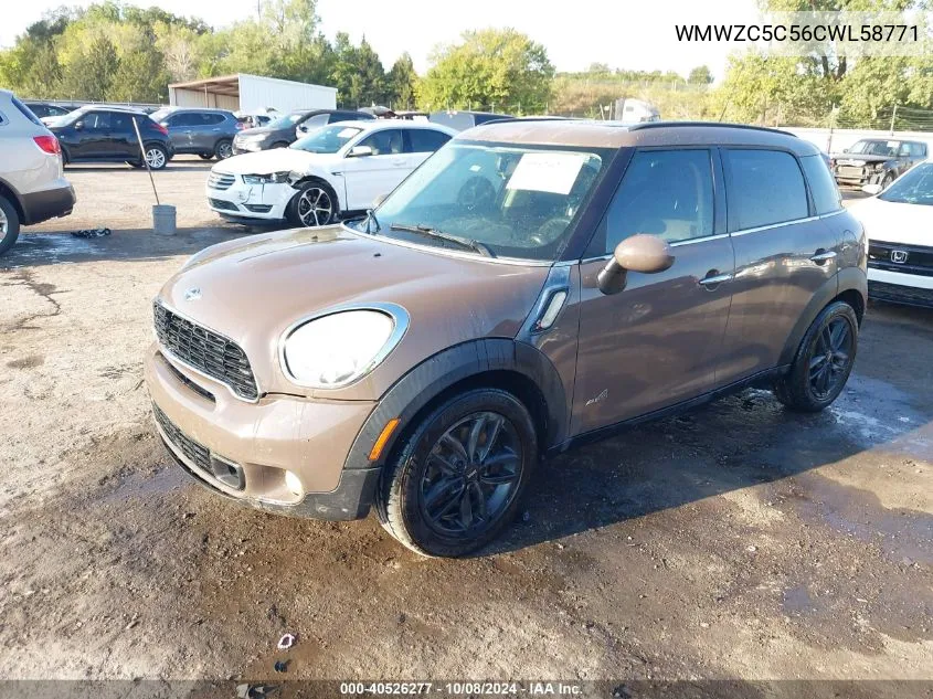 2012 Mini Cooper S Countryman VIN: WMWZC5C56CWL58771 Lot: 40526277