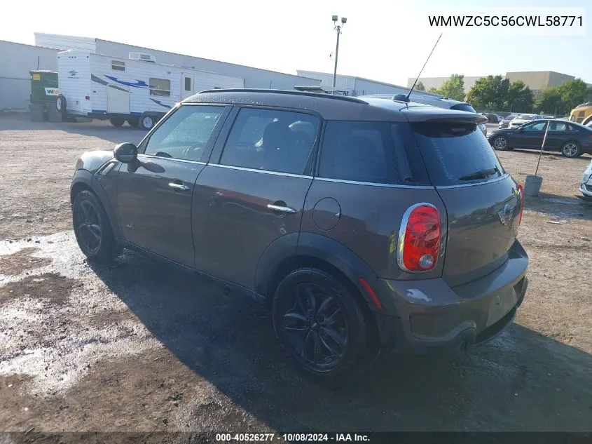 2012 Mini Cooper S Countryman VIN: WMWZC5C56CWL58771 Lot: 40526277