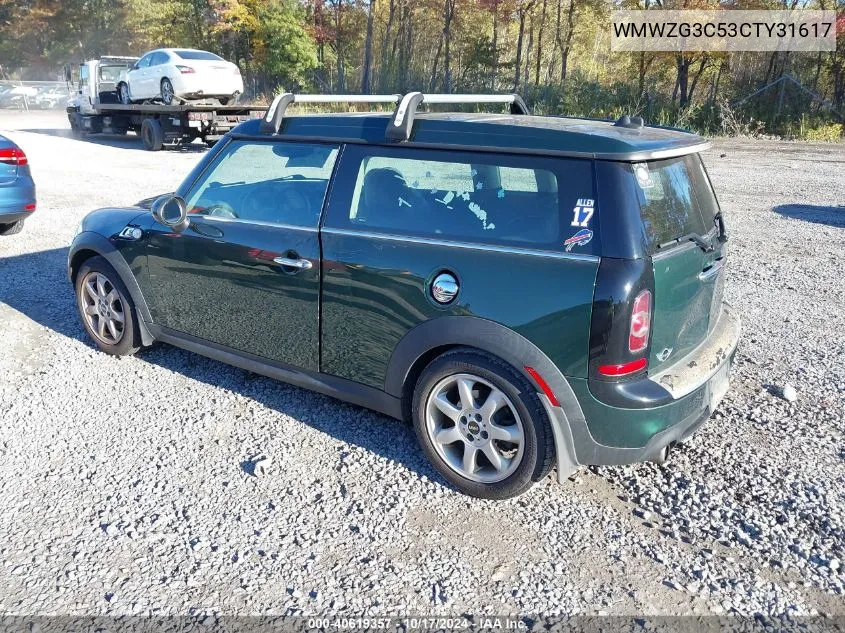 2012 Mini Cooper S Clubman VIN: WMWZG3C53CTY31617 Lot: 40619357