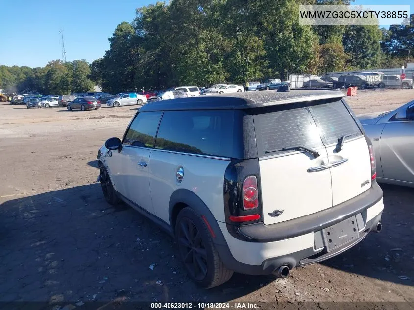 2012 Mini Cooper S Clubman VIN: WMWZG3C5XCTY38855 Lot: 40623012