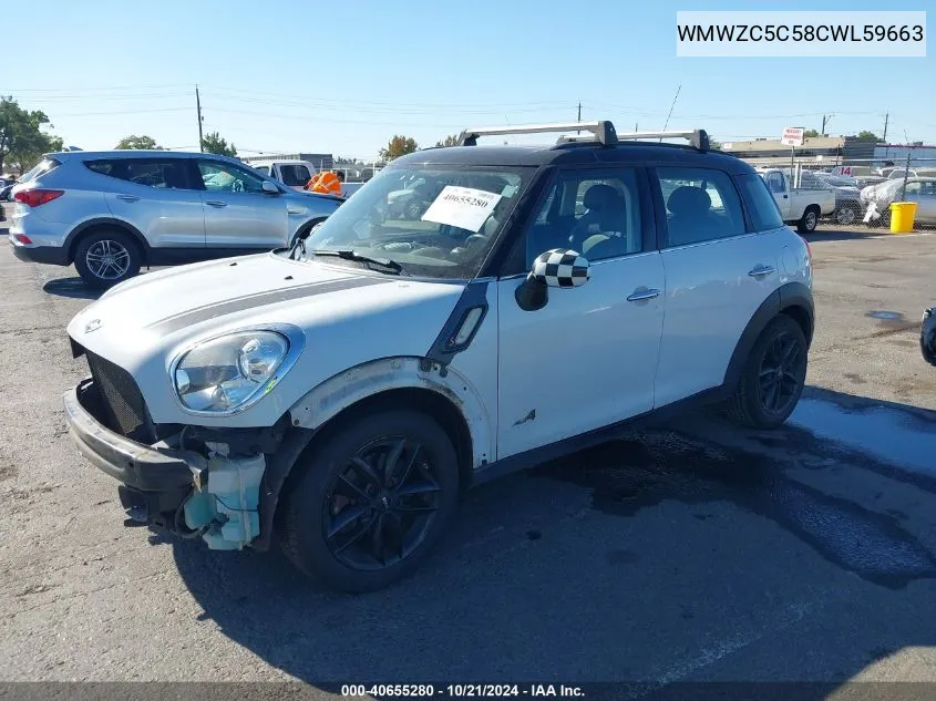 2012 Mini Cooper S Countryman VIN: WMWZC5C58CWL59663 Lot: 40655280