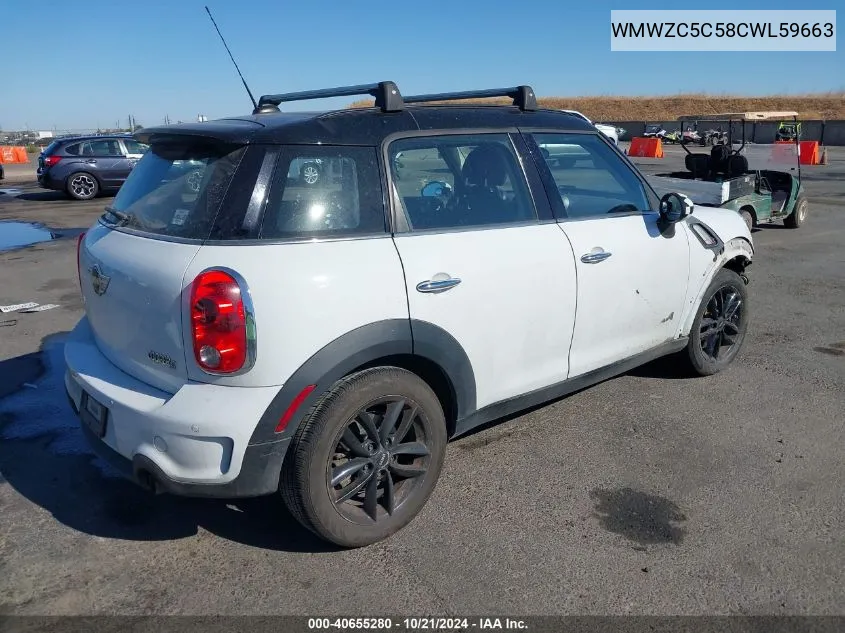 2012 Mini Cooper S Countryman VIN: WMWZC5C58CWL59663 Lot: 40655280