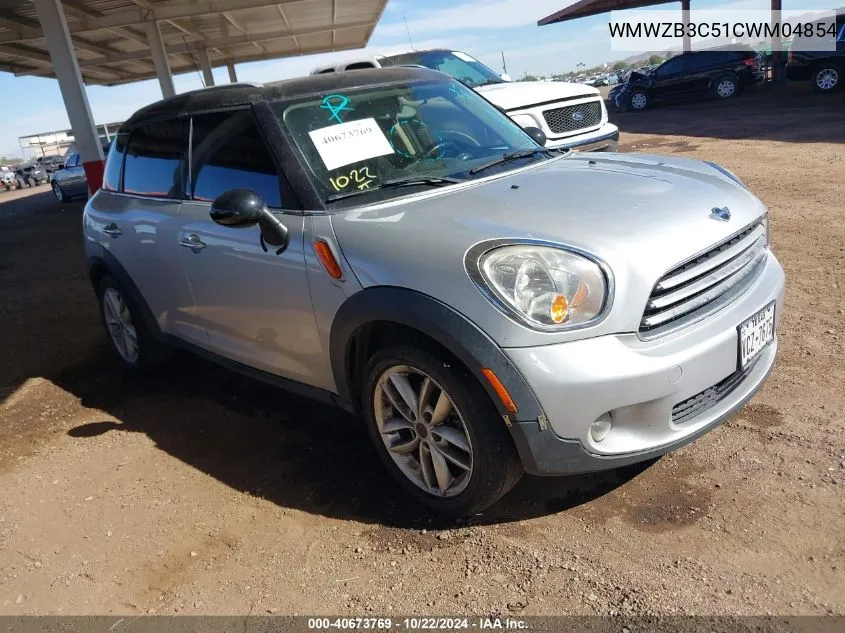 2012 Mini Cooper Countryman VIN: WMWZB3C51CWM04854 Lot: 40673769