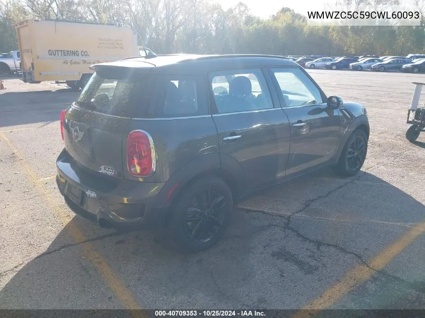 2012 Mini Cooper S Countryman VIN: WMWZC5C59CWL60093 Lot: 40709353