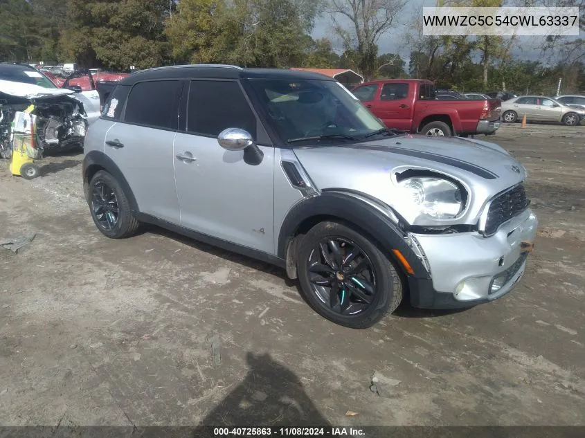 2012 Mini Cooper S Countryman VIN: WMWZC5C54CWL63337 Lot: 40725863