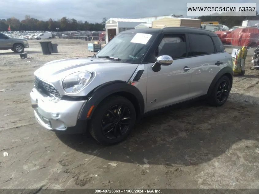 2012 Mini Cooper S Countryman VIN: WMWZC5C54CWL63337 Lot: 40725863