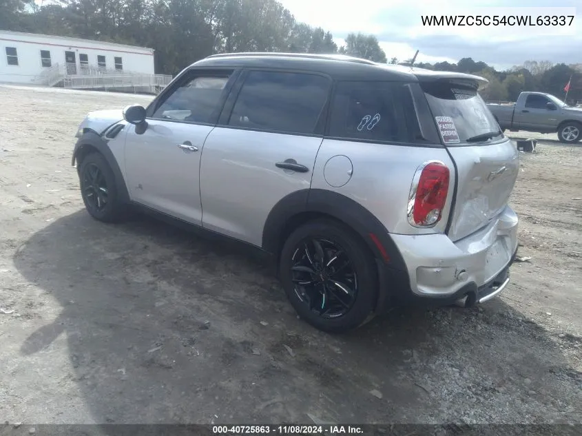 2012 Mini Cooper S Countryman VIN: WMWZC5C54CWL63337 Lot: 40725863