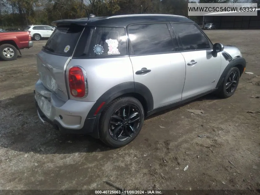 2012 Mini Cooper S Countryman VIN: WMWZC5C54CWL63337 Lot: 40725863