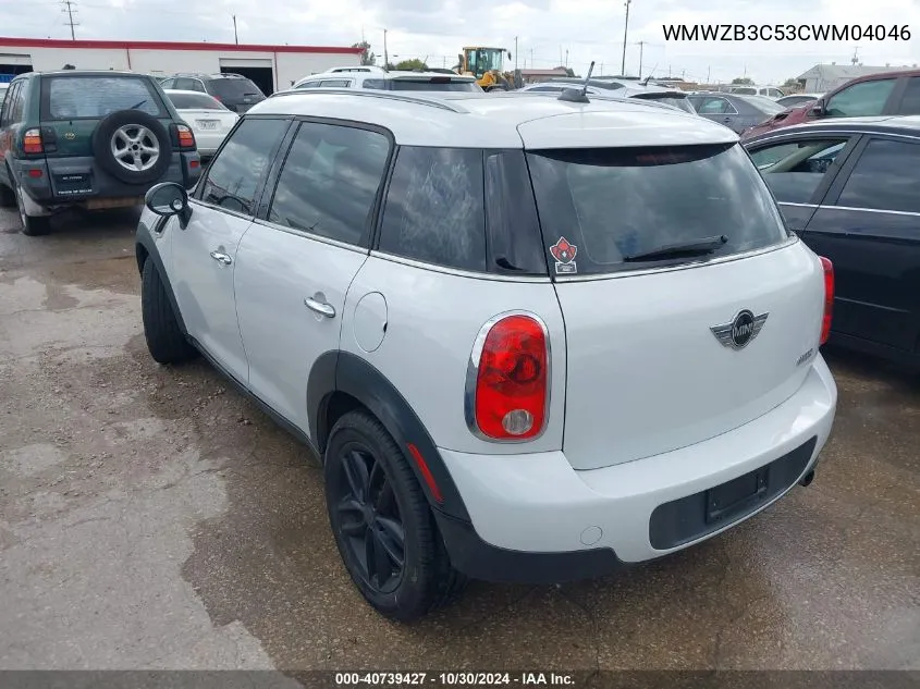 WMWZB3C53CWM04046 2012 Mini Cooper Countryman