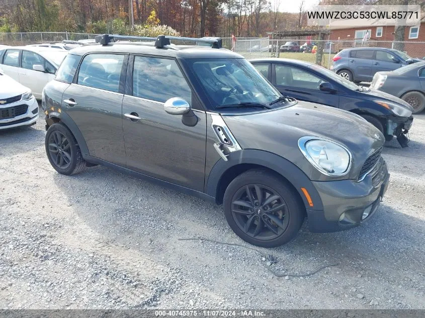 2012 Mini Cooper Countryman S VIN: WMWZC3C53CWL85771 Lot: 40745975