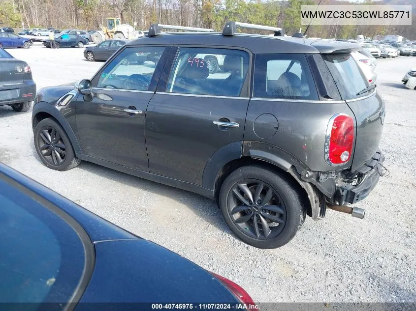 2012 Mini Cooper Countryman S VIN: WMWZC3C53CWL85771 Lot: 40745975