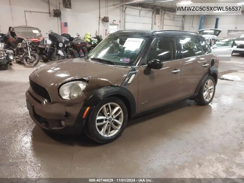 2012 Mini Cooper S Countryman VIN: WMWZC5C5XCWL56537 Lot: 40746829