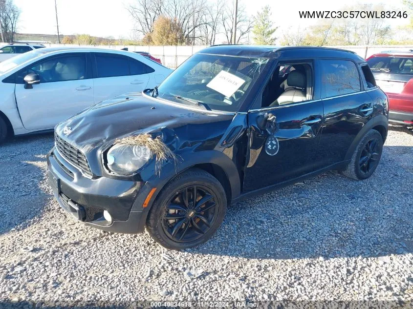 2012 Mini Cooper S Countryman VIN: WMWZC3C57CWL83246 Lot: 40834618