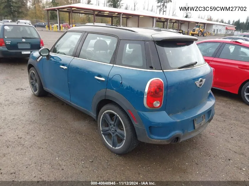 2012 Mini Cooper S Countryman VIN: WMWZC3C59CWM27702 Lot: 40848945