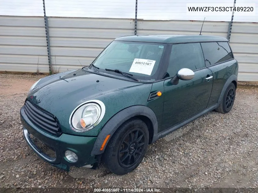 2012 Mini Cooper Clubman VIN: WMWZF3C53CT489220 Lot: 40851507