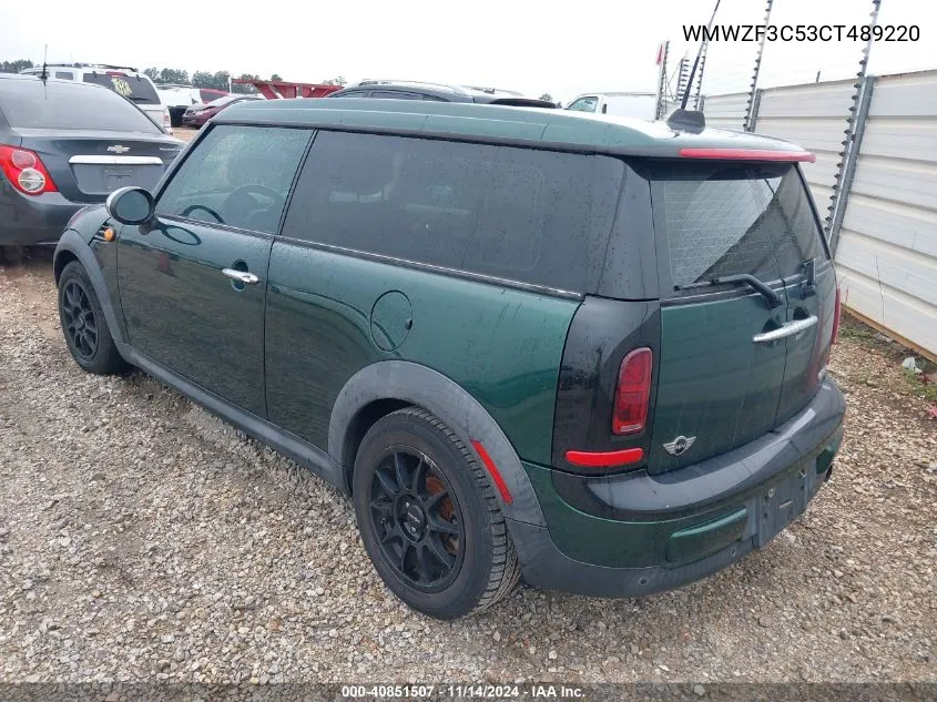 2012 Mini Cooper Clubman VIN: WMWZF3C53CT489220 Lot: 40851507