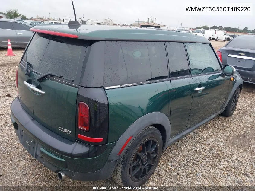 2012 Mini Cooper Clubman VIN: WMWZF3C53CT489220 Lot: 40851507