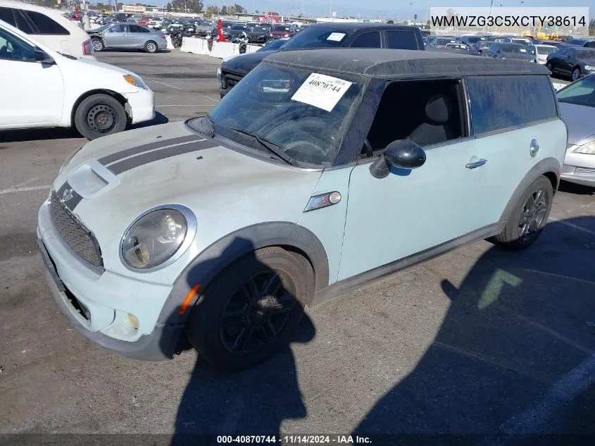 2012 Mini Cooper S Clubman VIN: WMWZG3C5XCTY38614 Lot: 40870744