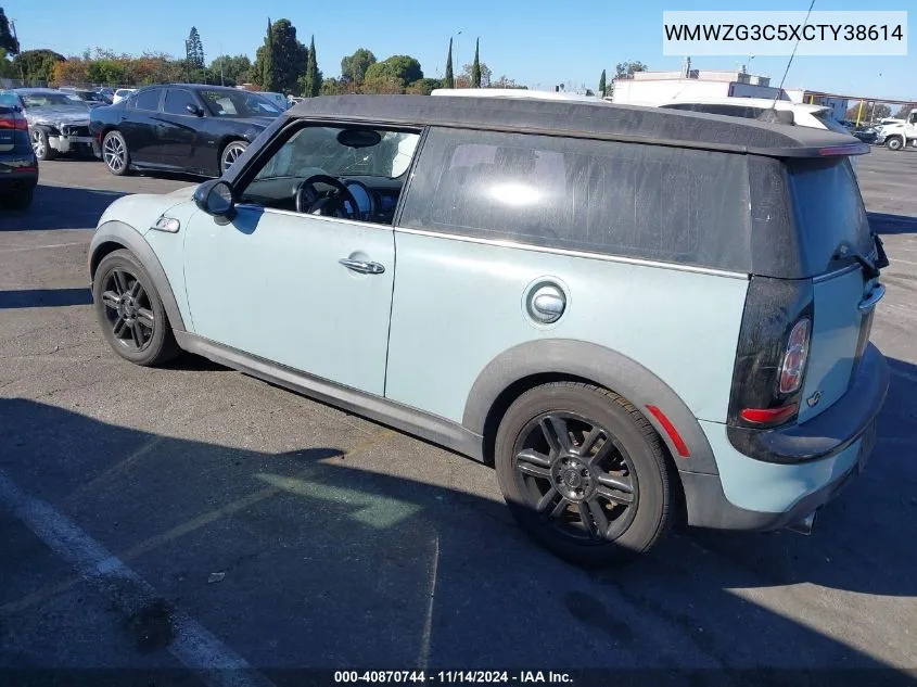 2012 Mini Cooper S Clubman VIN: WMWZG3C5XCTY38614 Lot: 40870744