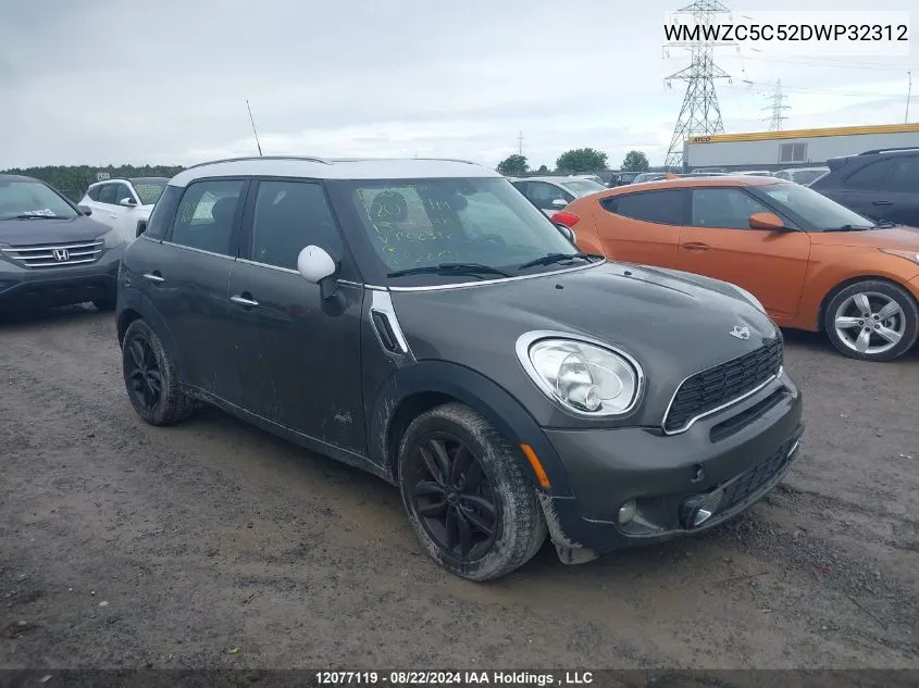 2013 Mini Cooper S Countryman VIN: WMWZC5C52DWP32312 Lot: 12077119