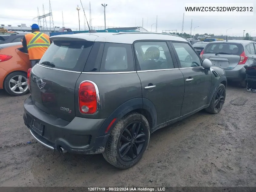 2013 Mini Cooper S Countryman VIN: WMWZC5C52DWP32312 Lot: 12077119