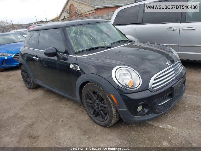 2013 Mini Cooper Hardtop VIN: WMWSU3C57DT546480 Lot: 12147312