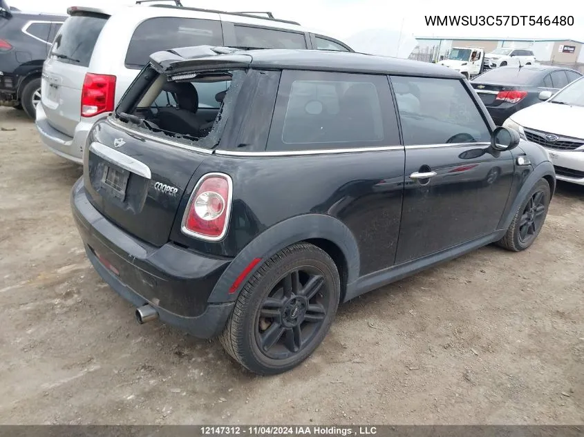 2013 Mini Cooper Hardtop VIN: WMWSU3C57DT546480 Lot: 12147312