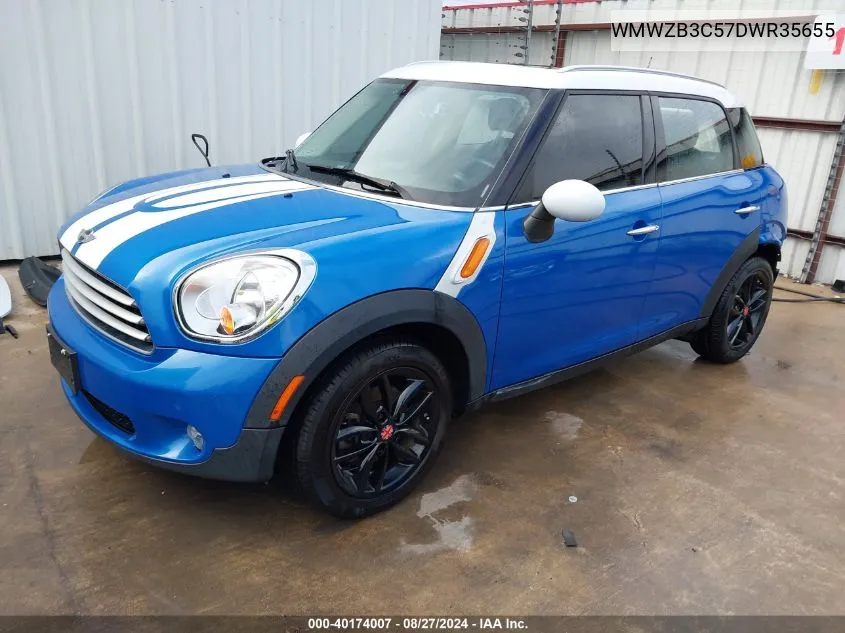 2013 Mini Countryman Cooper VIN: WMWZB3C57DWR35655 Lot: 40174007