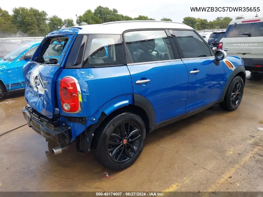 2013 Mini Countryman Cooper VIN: WMWZB3C57DWR35655 Lot: 40174007