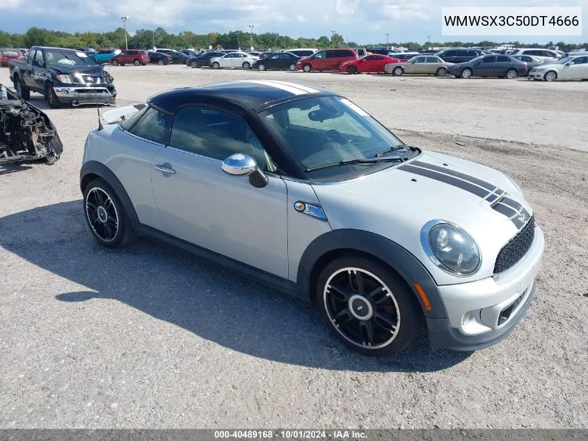 2013 Mini Cooper Coupe S VIN: WMWSX3C50DT4666 Lot: 40489168