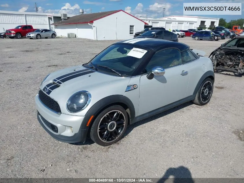 2013 Mini Cooper Coupe S VIN: WMWSX3C50DT4666 Lot: 40489168