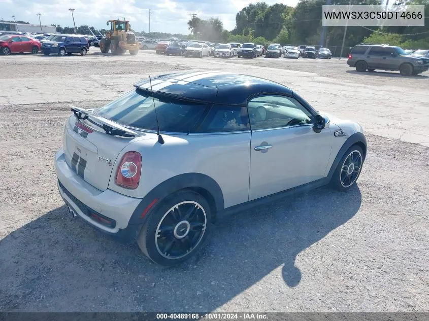 2013 Mini Cooper Coupe S VIN: WMWSX3C50DT4666 Lot: 40489168