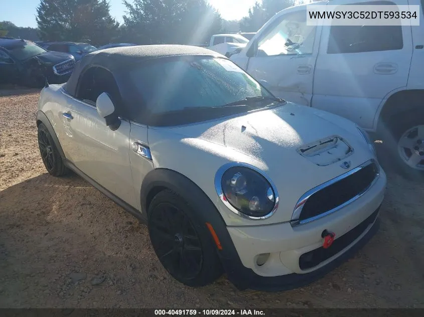 WMWSY3C52DT593534 2013 Mini Roadster Cooper S