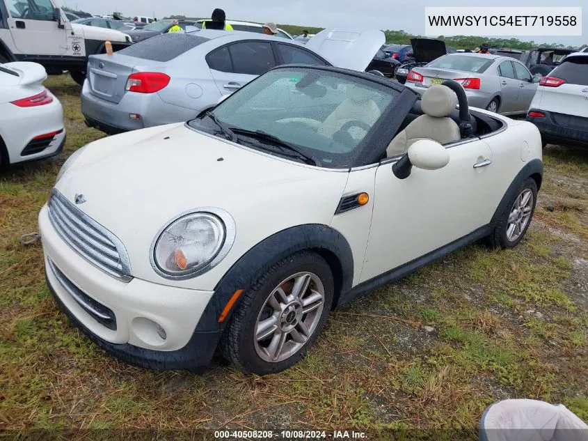 2014 Mini Roadster Cooper VIN: WMWSY1C54ET719558 Lot: 40508208