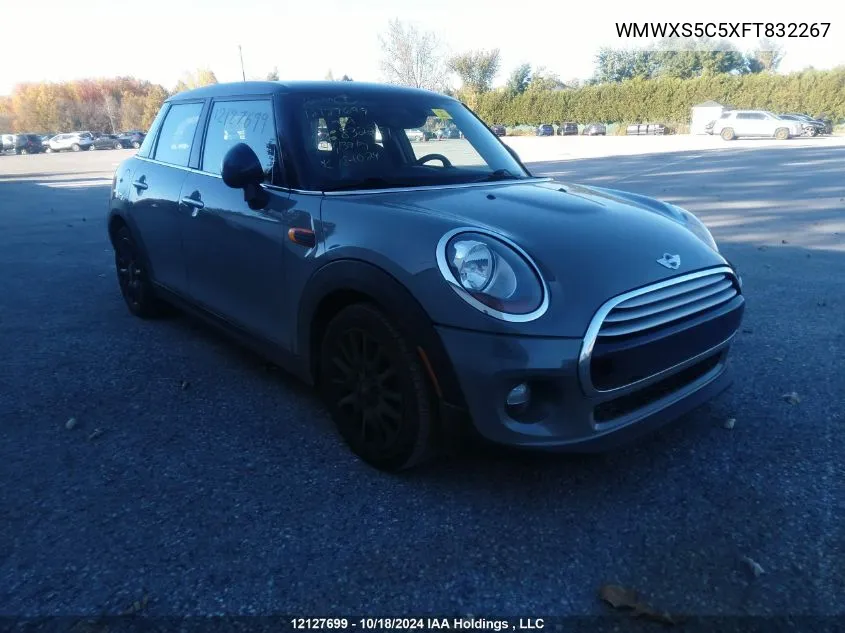 2015 Mini Cooper Hardtop 5 Door VIN: WMWXS5C5XFT832267 Lot: 12127699