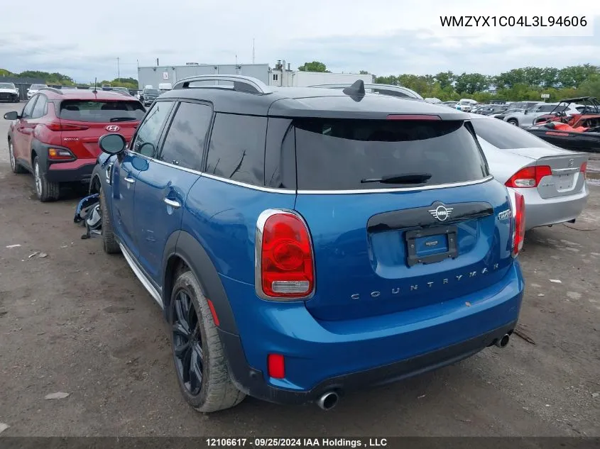 2020 Mini Country Man VIN: WMZYX1C04L3L94606 Lot: 12106617