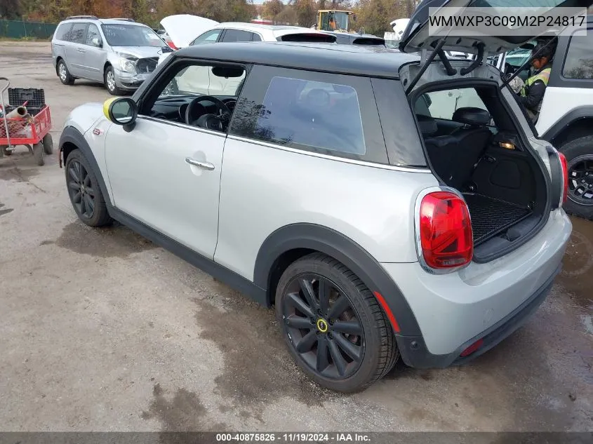 2021 Mini Se Hardtop Cooper VIN: WMWXP3C09M2P24817 Lot: 40875826