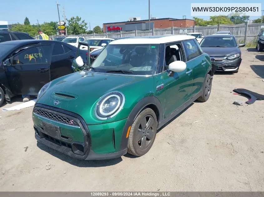 2023 Mini 5 Door VIN: WMW53DK09P2S80451 Lot: 12089293