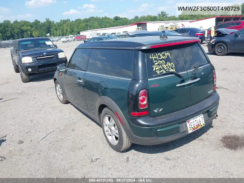 2013 Mini Clubman Cooper VIN: WMWZF3C50DT490729 Lot: 40101255