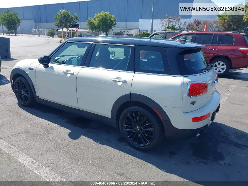 2016 Mini Clubman Cooper VIN: WMWLN5C5XG2E30345 Lot: 40407066